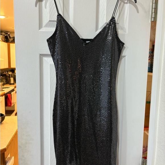 Divided Dresses & Skirts - Black Shiny H&M Party Dress